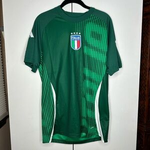 Adidas Prematch Training Jersey Italia FIGC Green Size Medium IW7950 NEW
